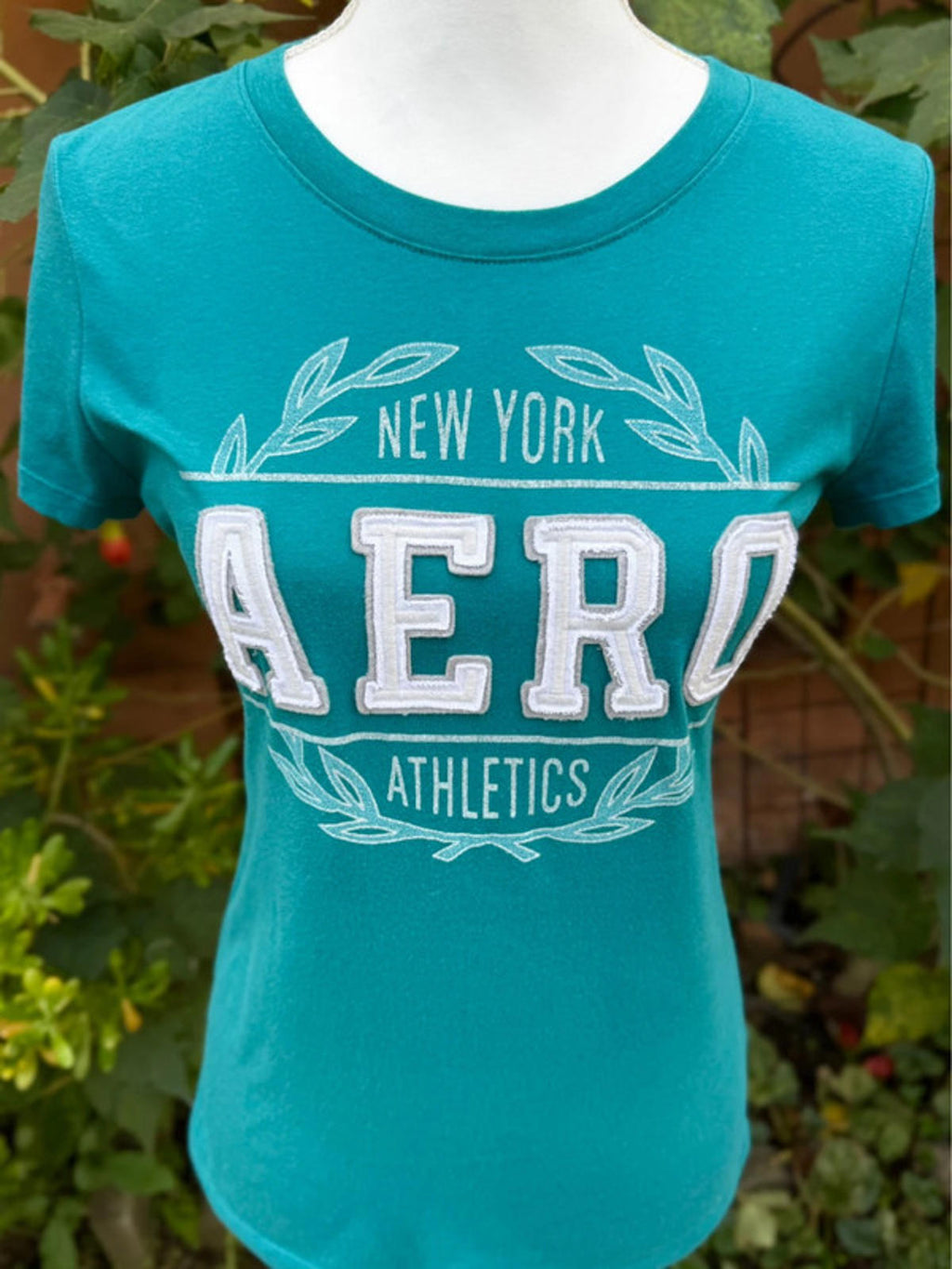 Aeropostale New York Athletic Aqua Tee Women’s Size L