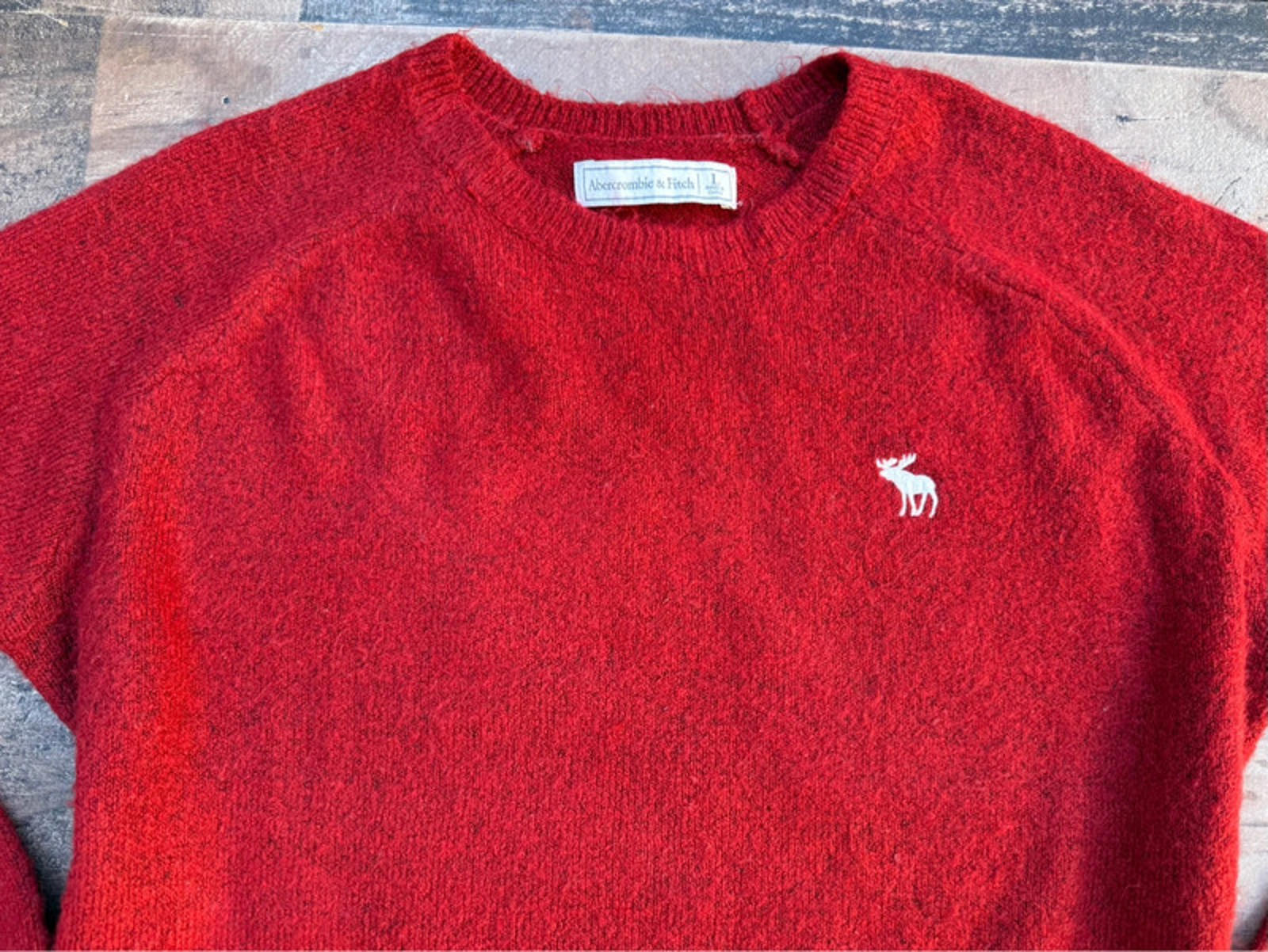 Abercrombie & Fitch Burnt Redish Orange Women’s Comfy Knit Sweater Size L Large