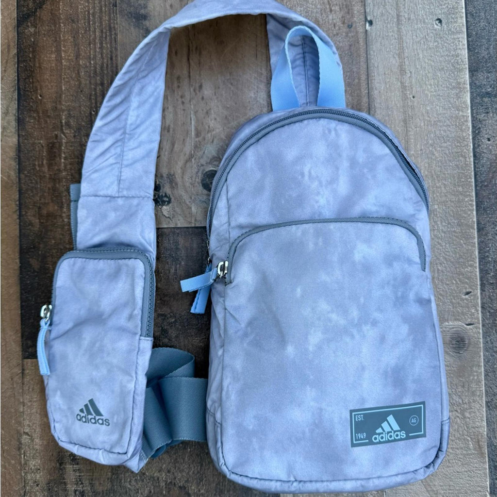 Adidas Light Gray & Hints of Light Blue Women’s Crossbody Bag