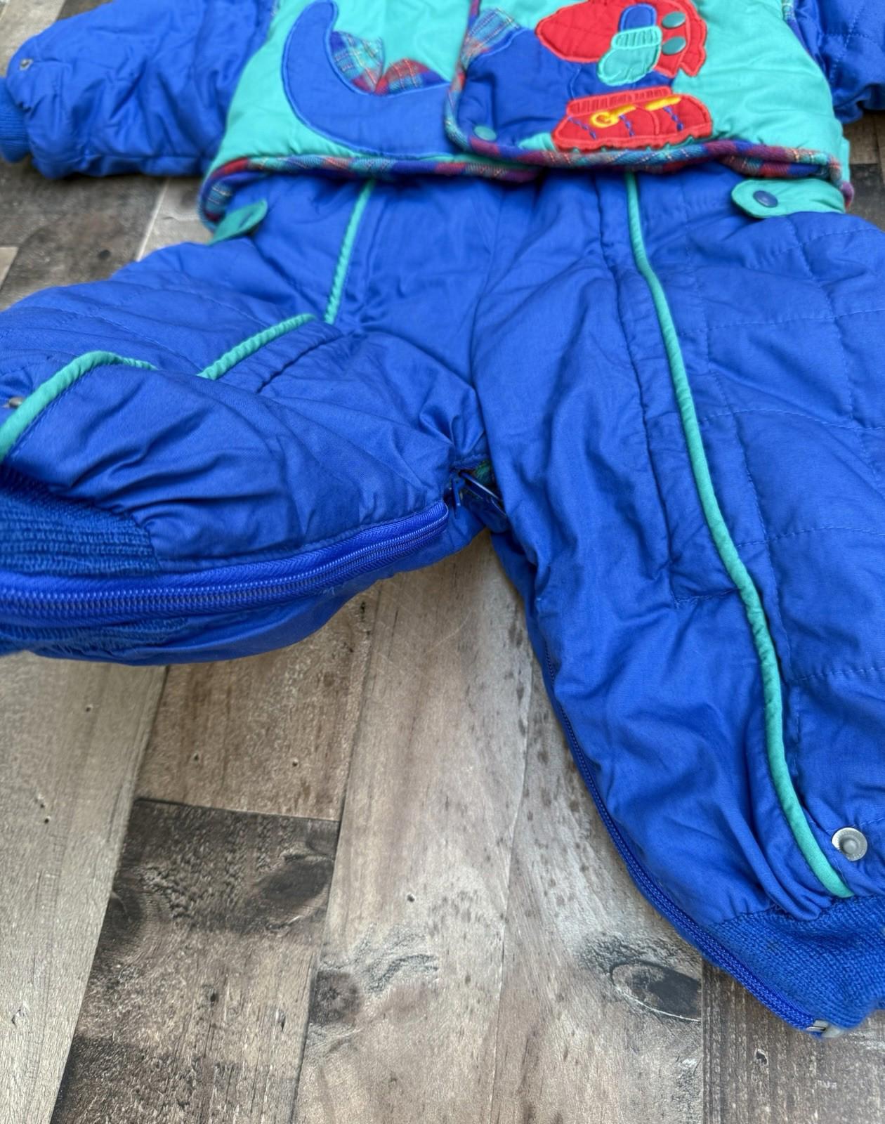 Vintage Climate Control Dinosaur Boys Or Girls Primary Color Snow Suit Size 18m