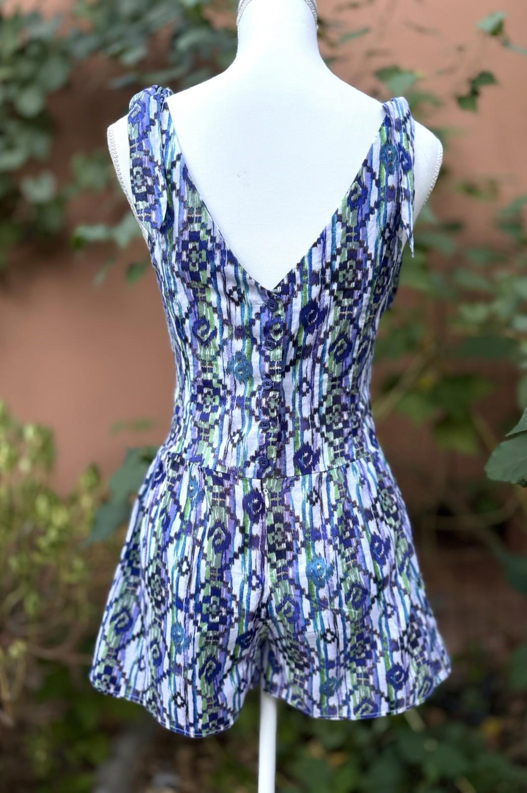 Miley Cyrus & Max Azria Abstract Print Romper Size M Medium Juniors Or Women’s