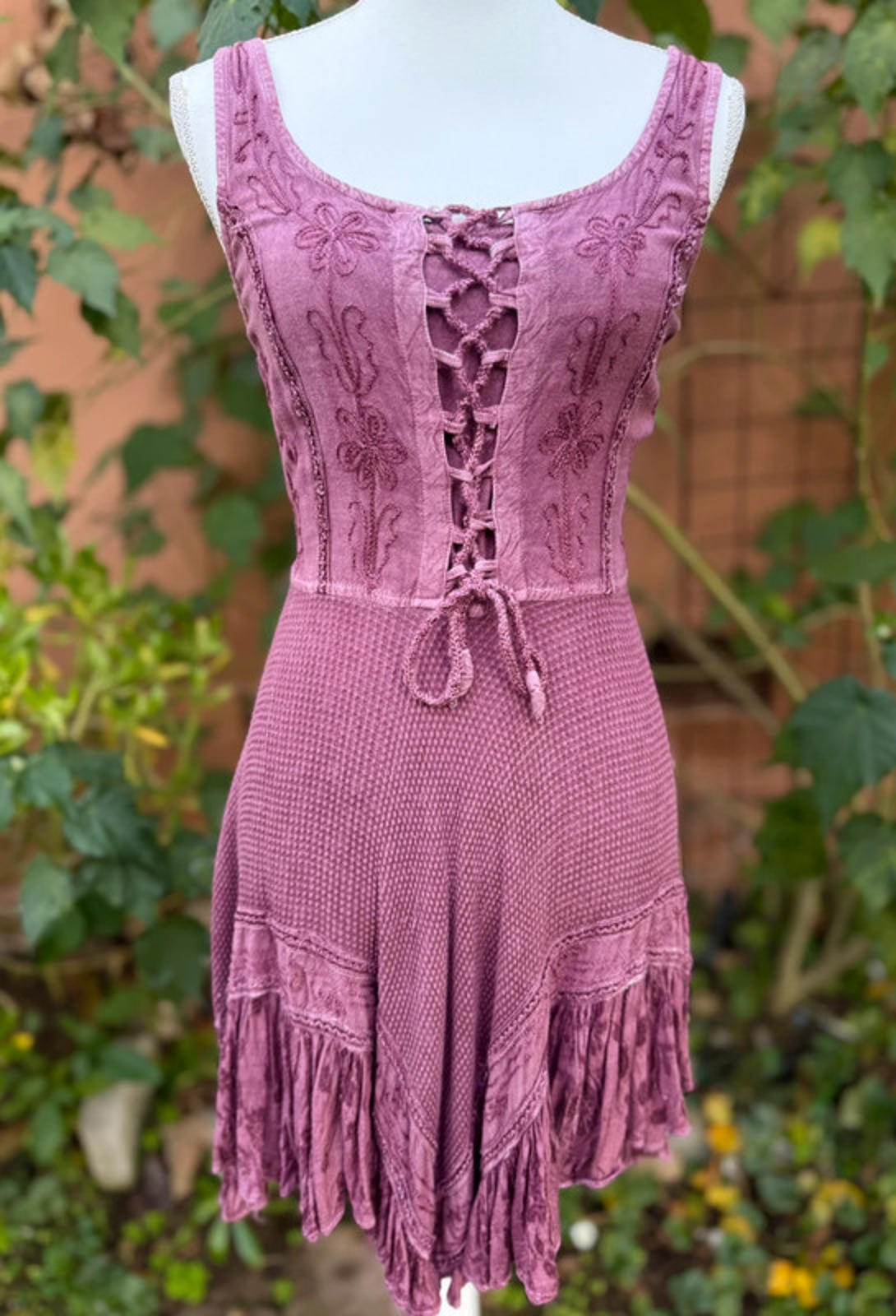 Rebellion Dusty Rose Fairy Core Whimsical Dress Women’s Size L
