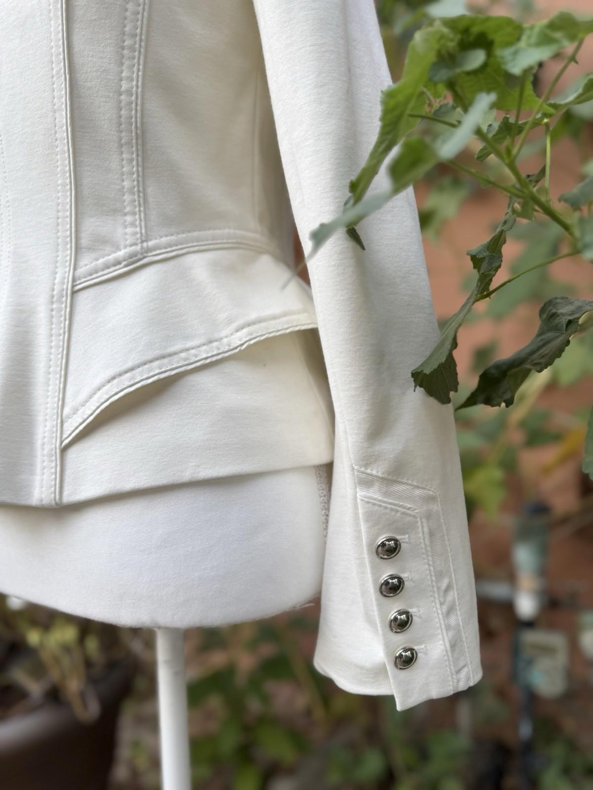 Black White Blazer Cream Jacket Cream Color Work Wear Size 2