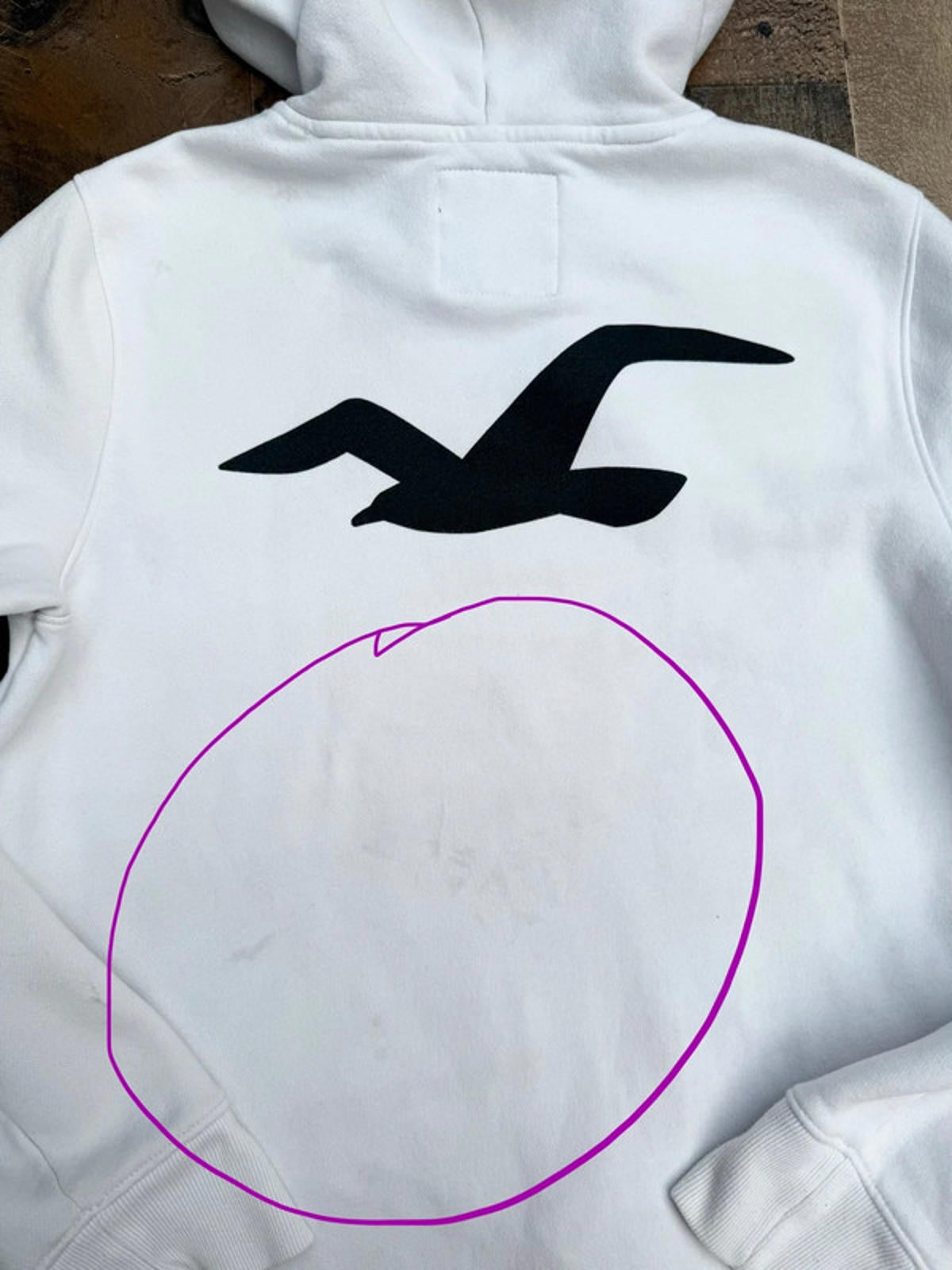 Hollister Snow Scenery Graphic White Pull Over Hoodie Men’s Size M