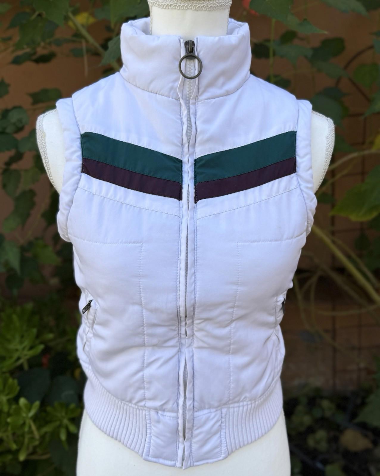 Wet Seal White Puff Vest Size S