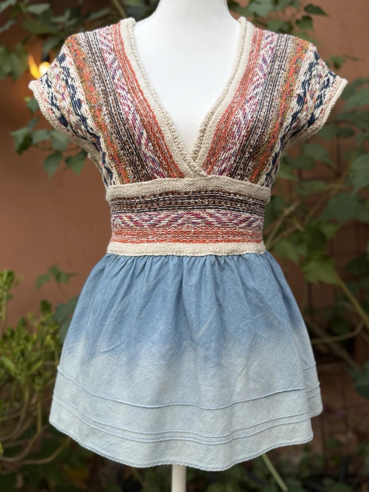 Anthropologie Size Women’s Knit Sweater Top V neck Size L