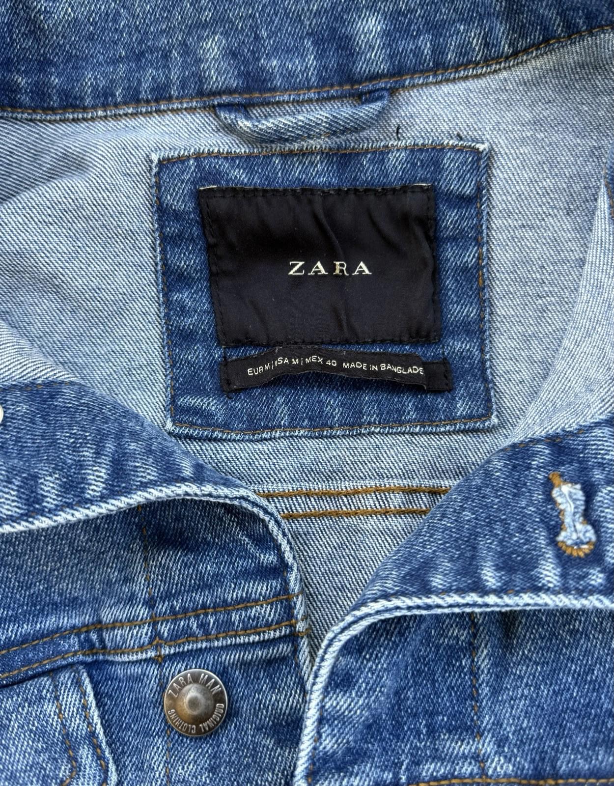 Zara Denim Casual Jacket With Pockets Size M