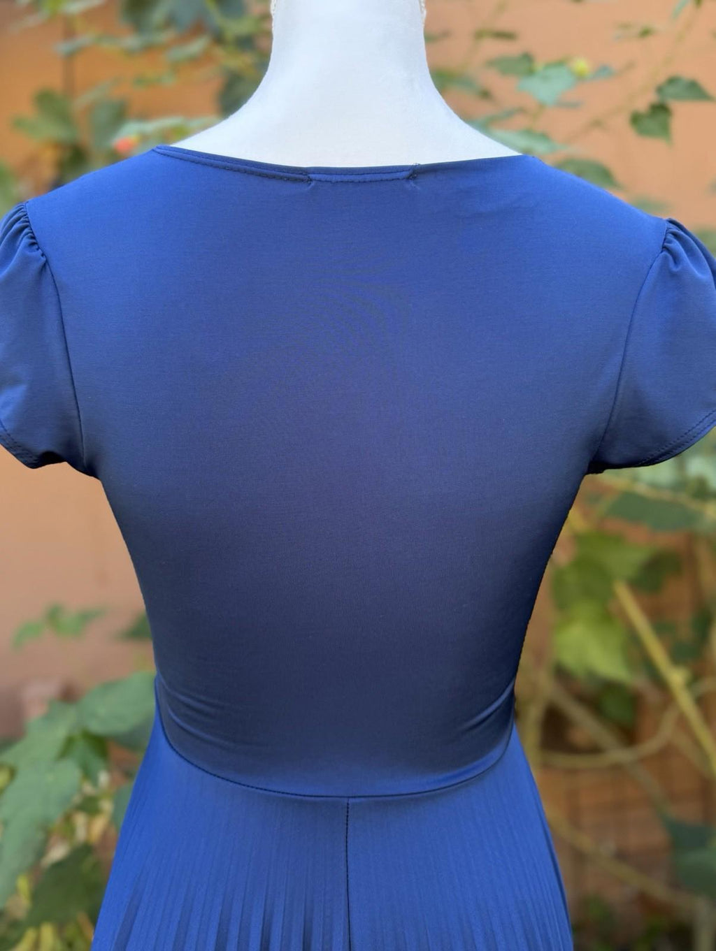 Soprano Royal Blue Lace Twirl Pleated Women’s Short Sleeved Dress Size S