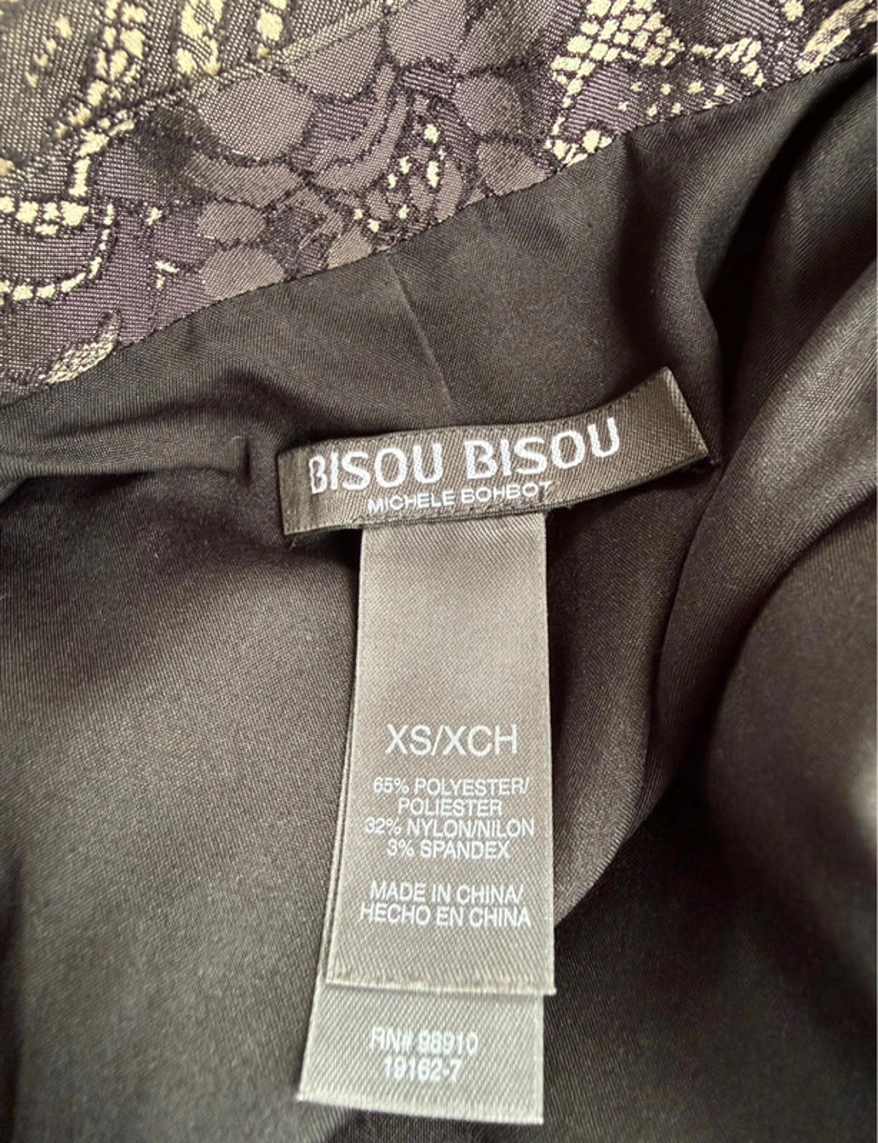 Bisou Bisou Black Lace Jacket Coat Size XS