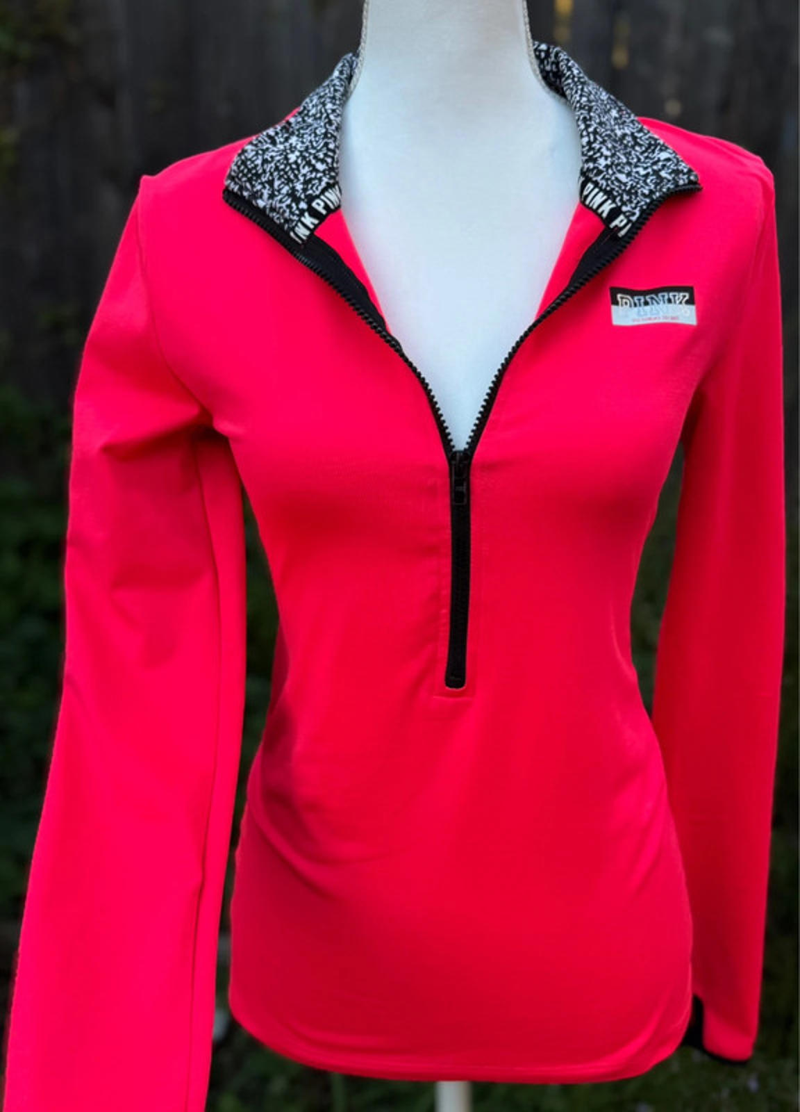 Victoria Secret PINK Flourescent Pink Ultimate Light Weight Jacket Size S