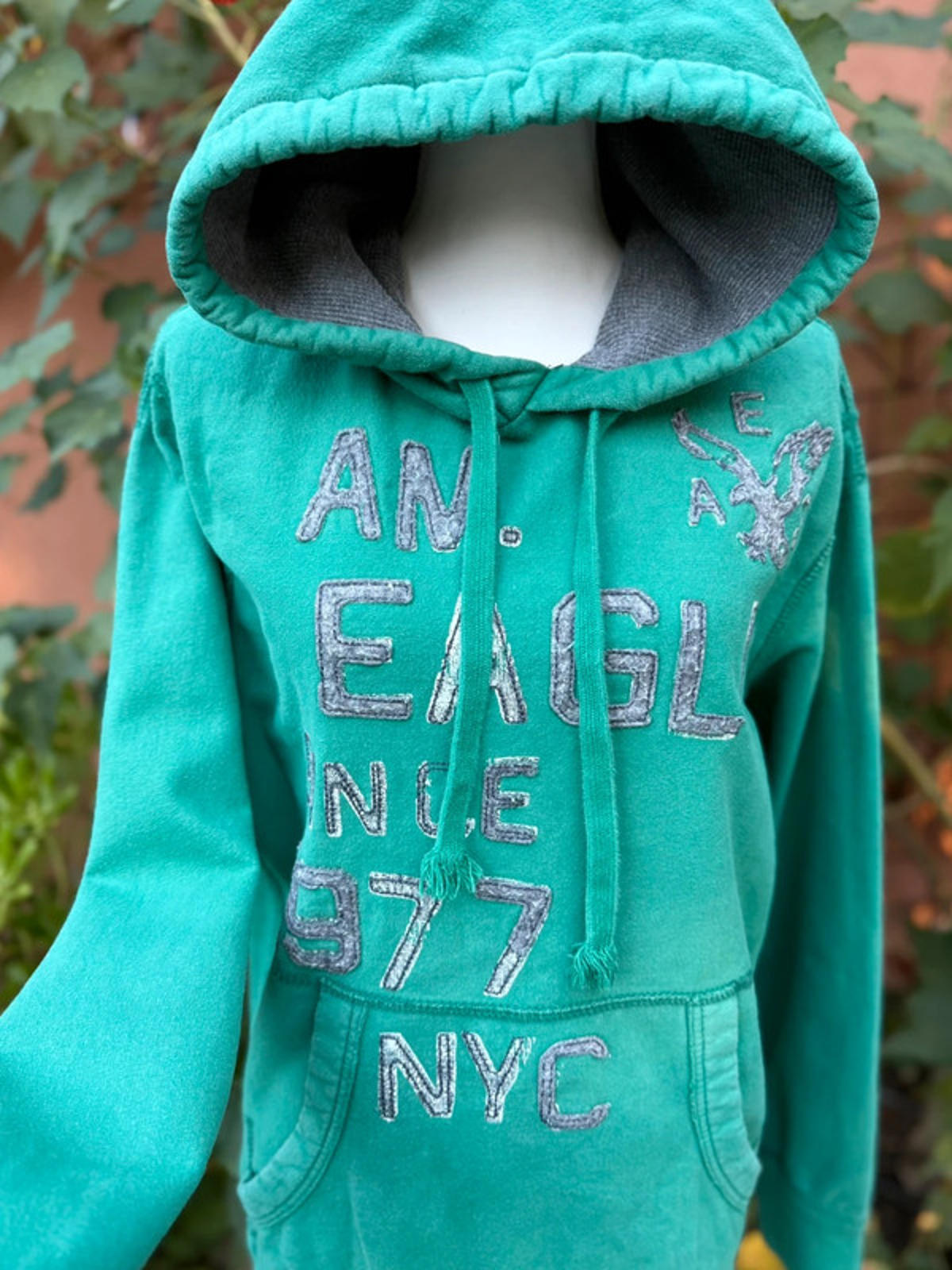 American Eagle Teal Green Hoodie Size L