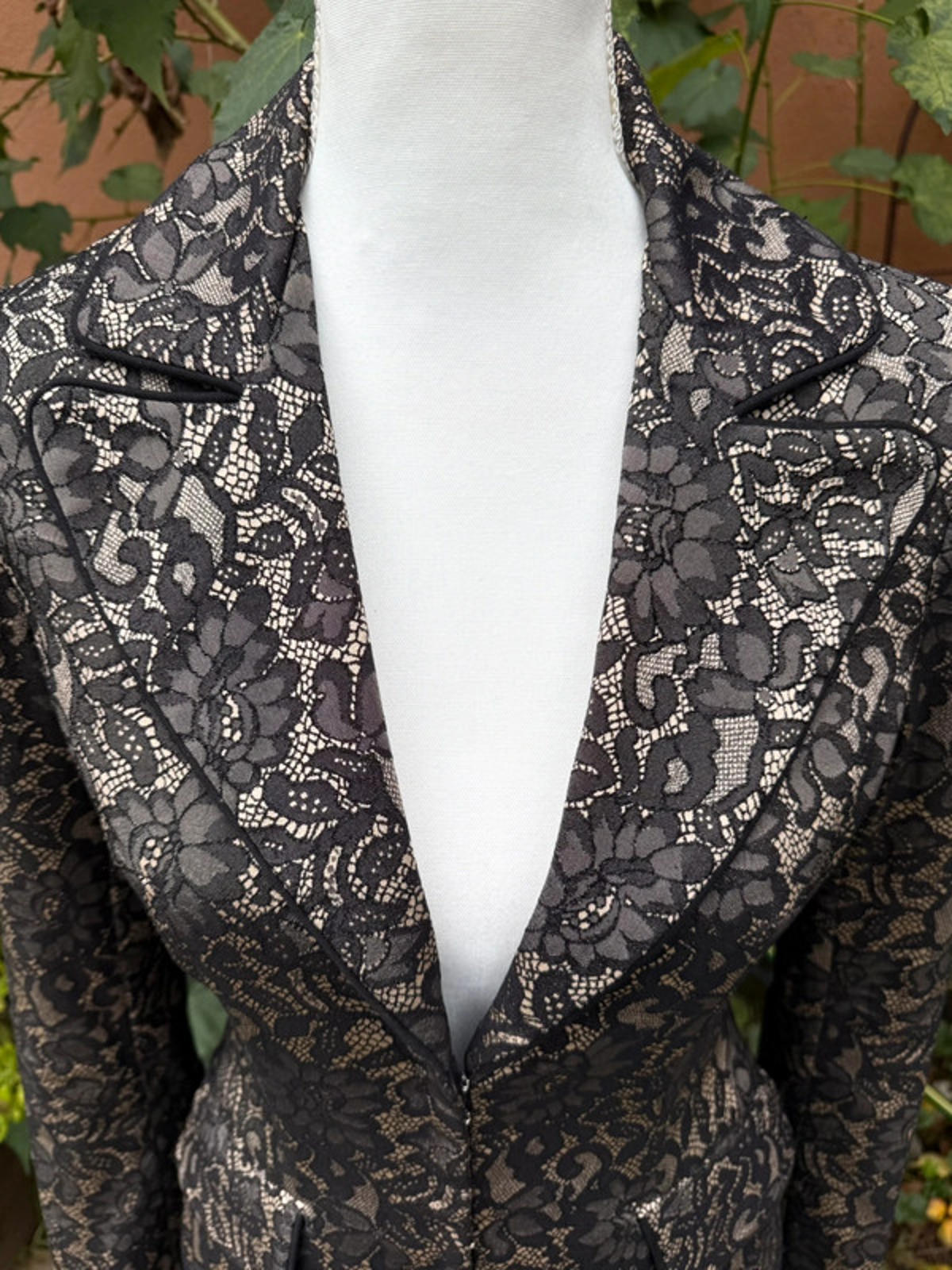 Bisou Bisou Black Lace Jacket Coat Size XS