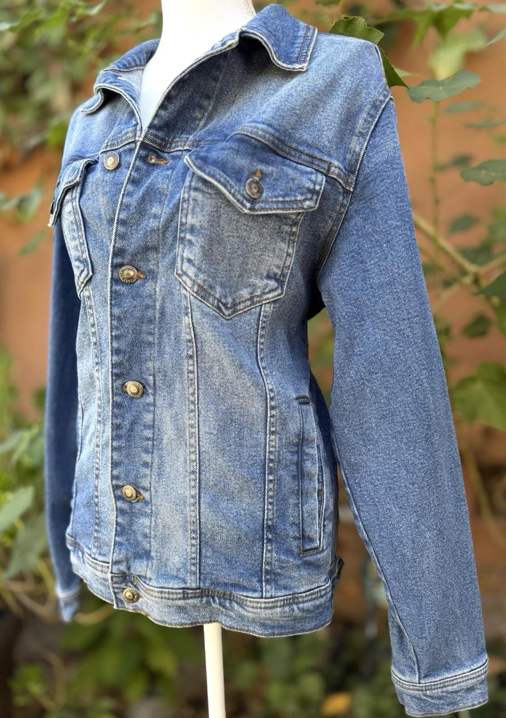 Zara Denim Casual Jacket With Pockets Size M