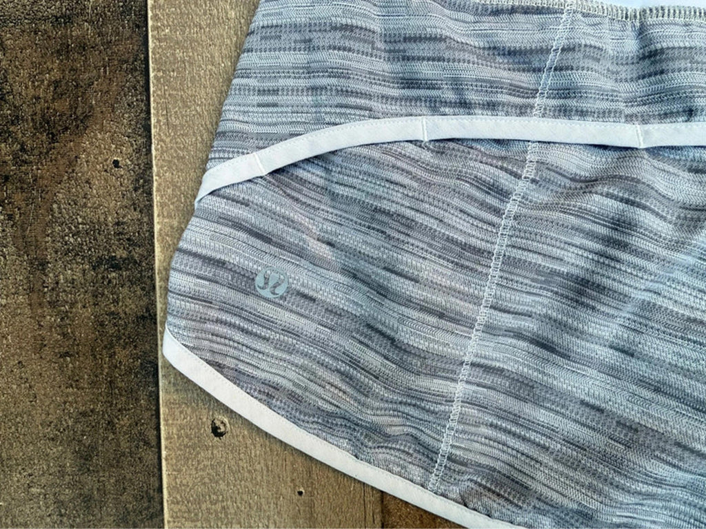 Lululemon Gray & White Active Wear Running Shorts Size S Small
