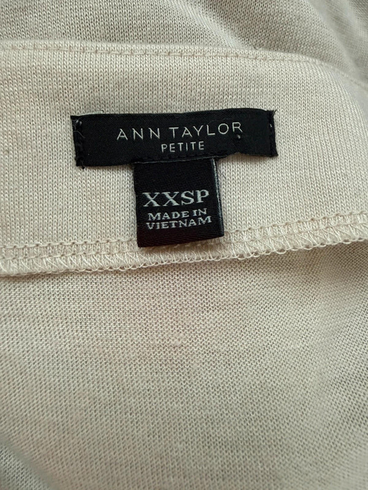 Ann Taylor Tan Sequins Comfy Knit Top Women’s Size XXS