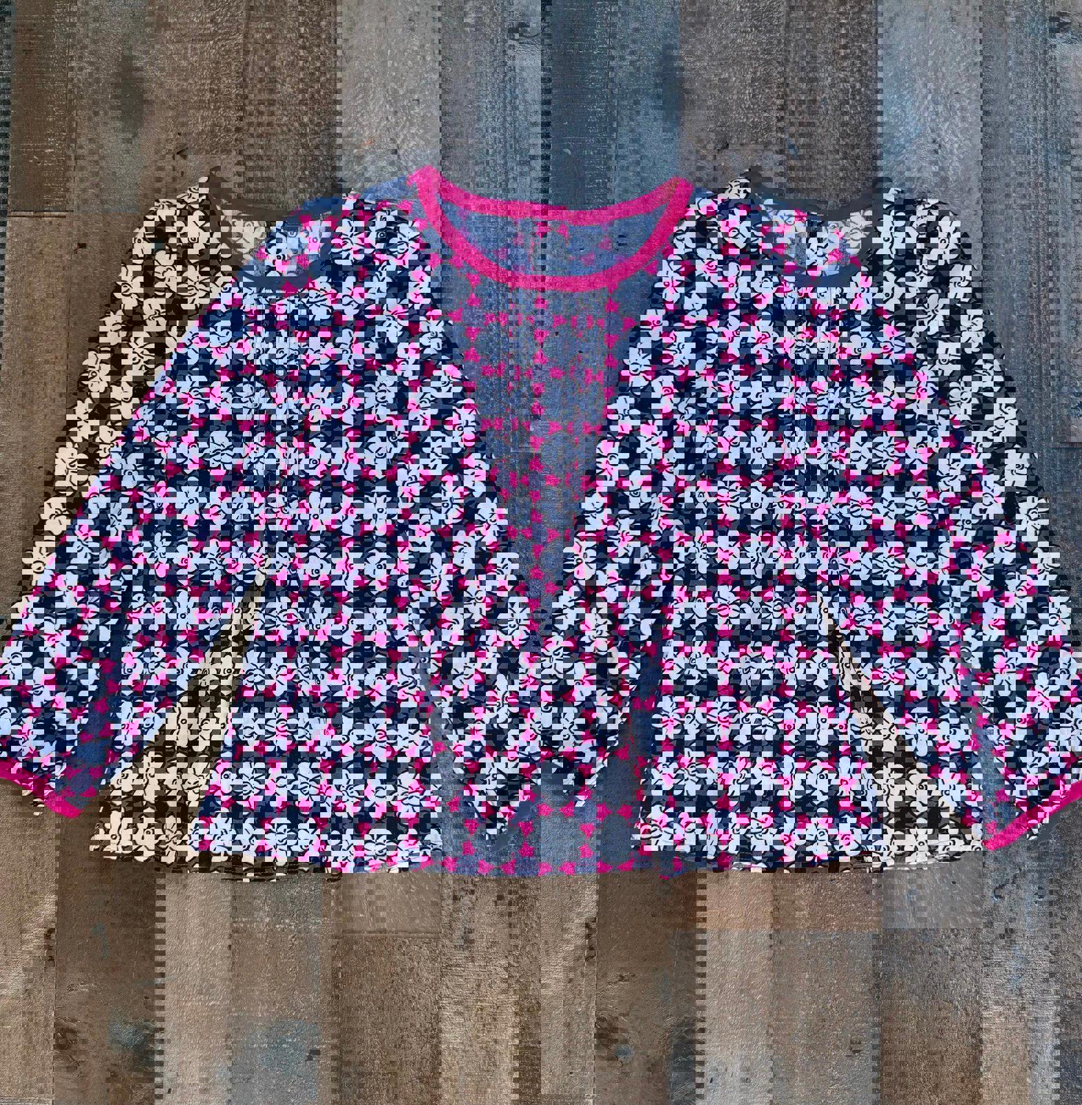 Gymboree Girls Flower Top Size 8 Long Sleeved