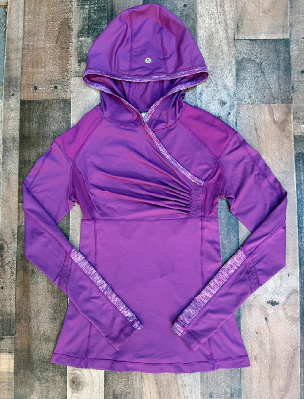 Lululemon Athletica Light Weight Purple Hooded Jacket Size 6 Women’s