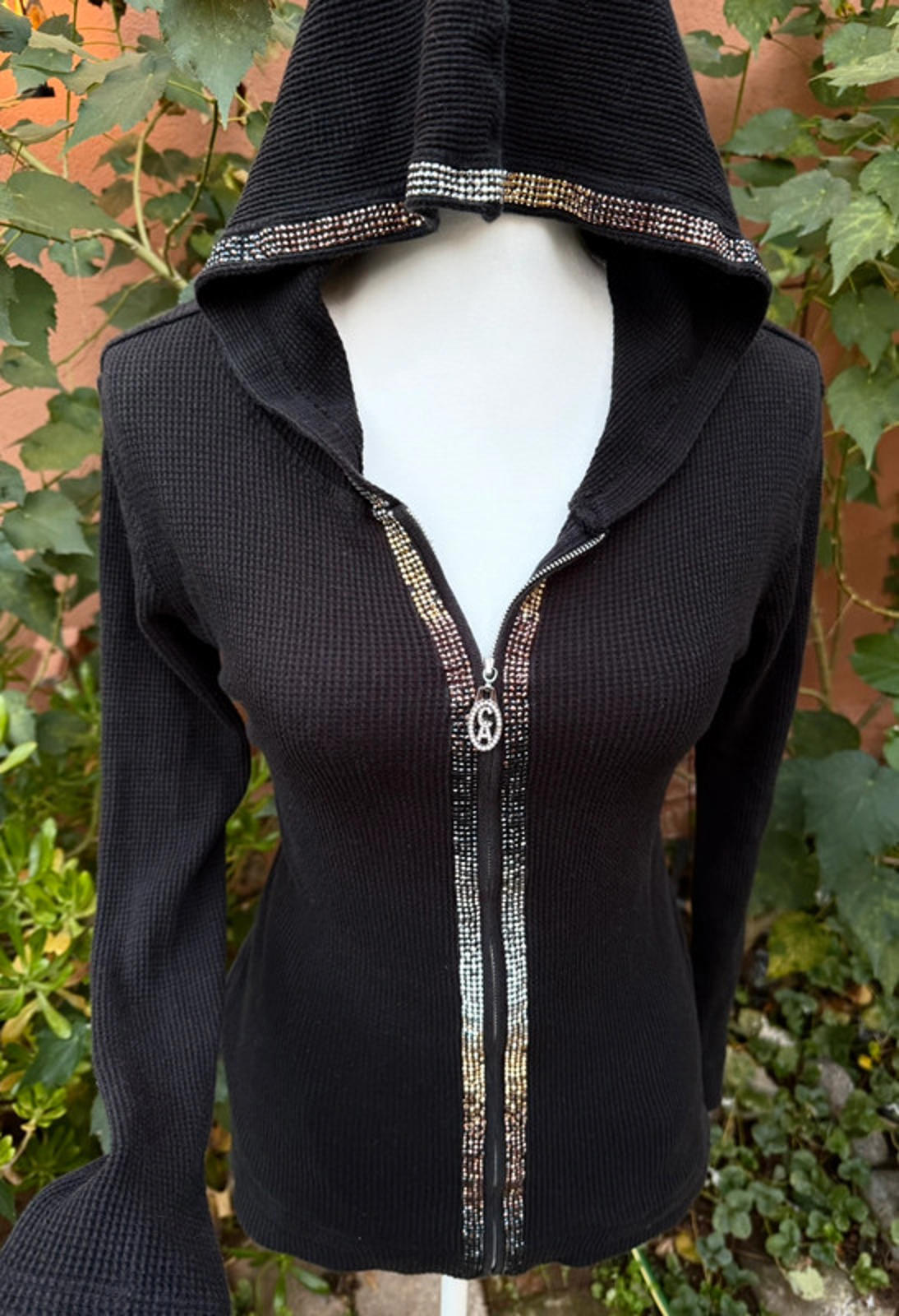 Christine Alexander Black Diamond 100% Cotton Hoodie Women’s Size M