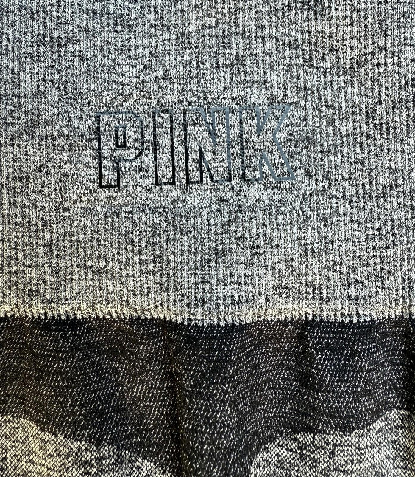 Pink Victoria Secret Gray & Black Seamless Leggings Size S