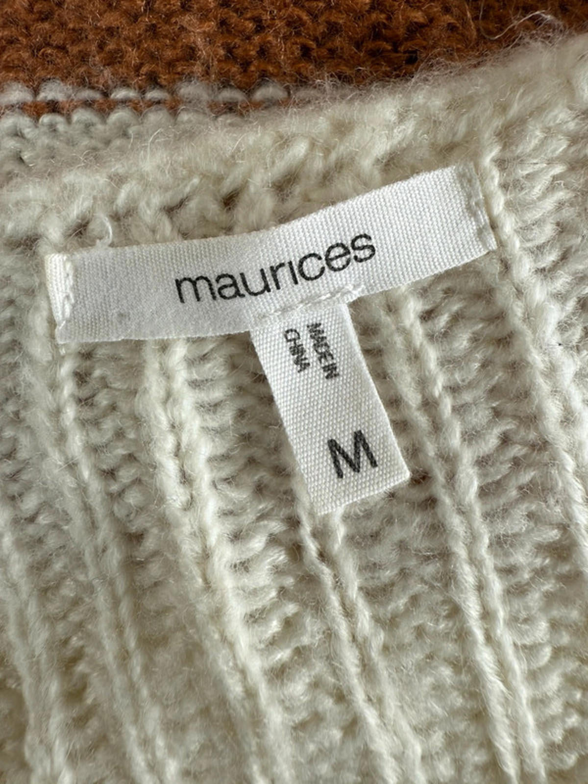 Maurices Fall Stripe Long Sleeved Sweater With Button Accents Womens Size M