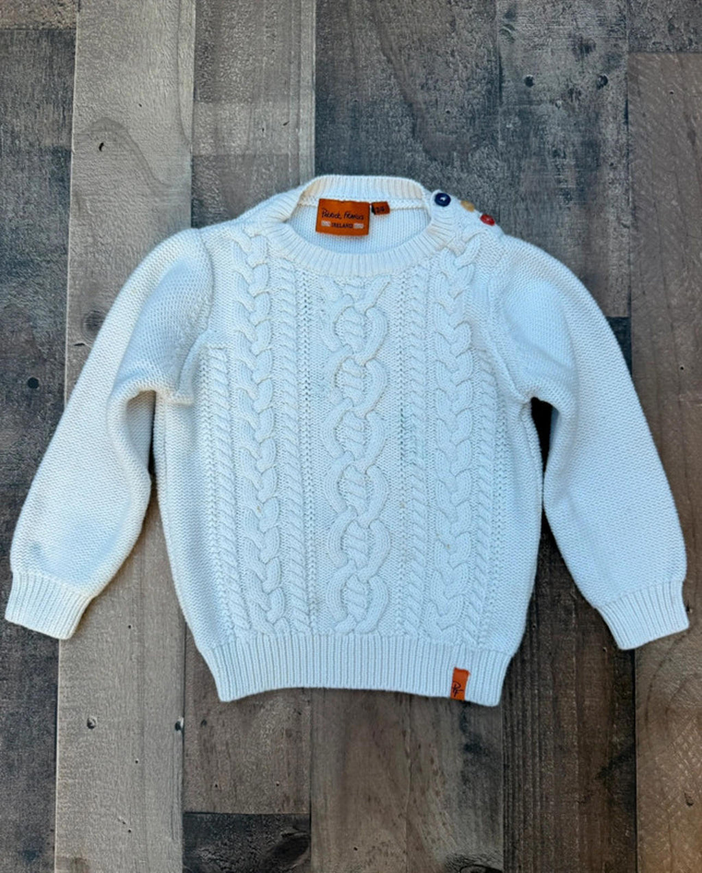 Patrick Frances Kid Girl Sweater Cute Buttons Size 3/4