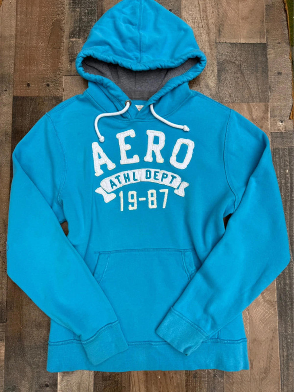 Aeropostale Authentic Brand Aqua Hoodie Sweatshirt Women's XL