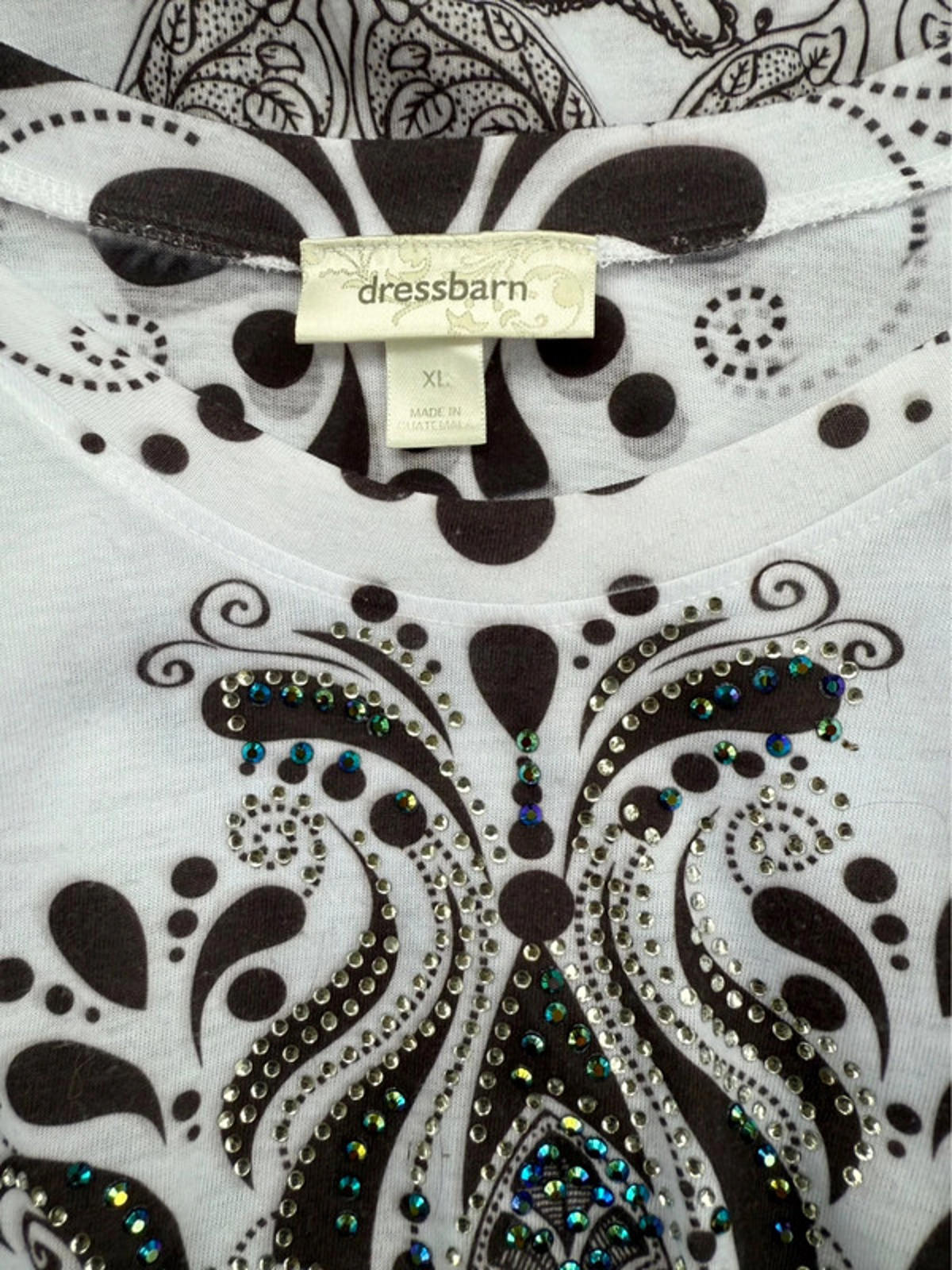 Dress Barn Bedazzled Women’s Design Tee Size XL