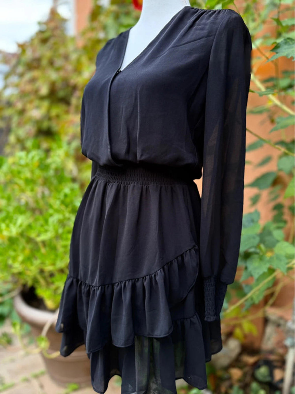 Michael Kors Black Ruffled Cocktail Women’s Dress Women's Size XS