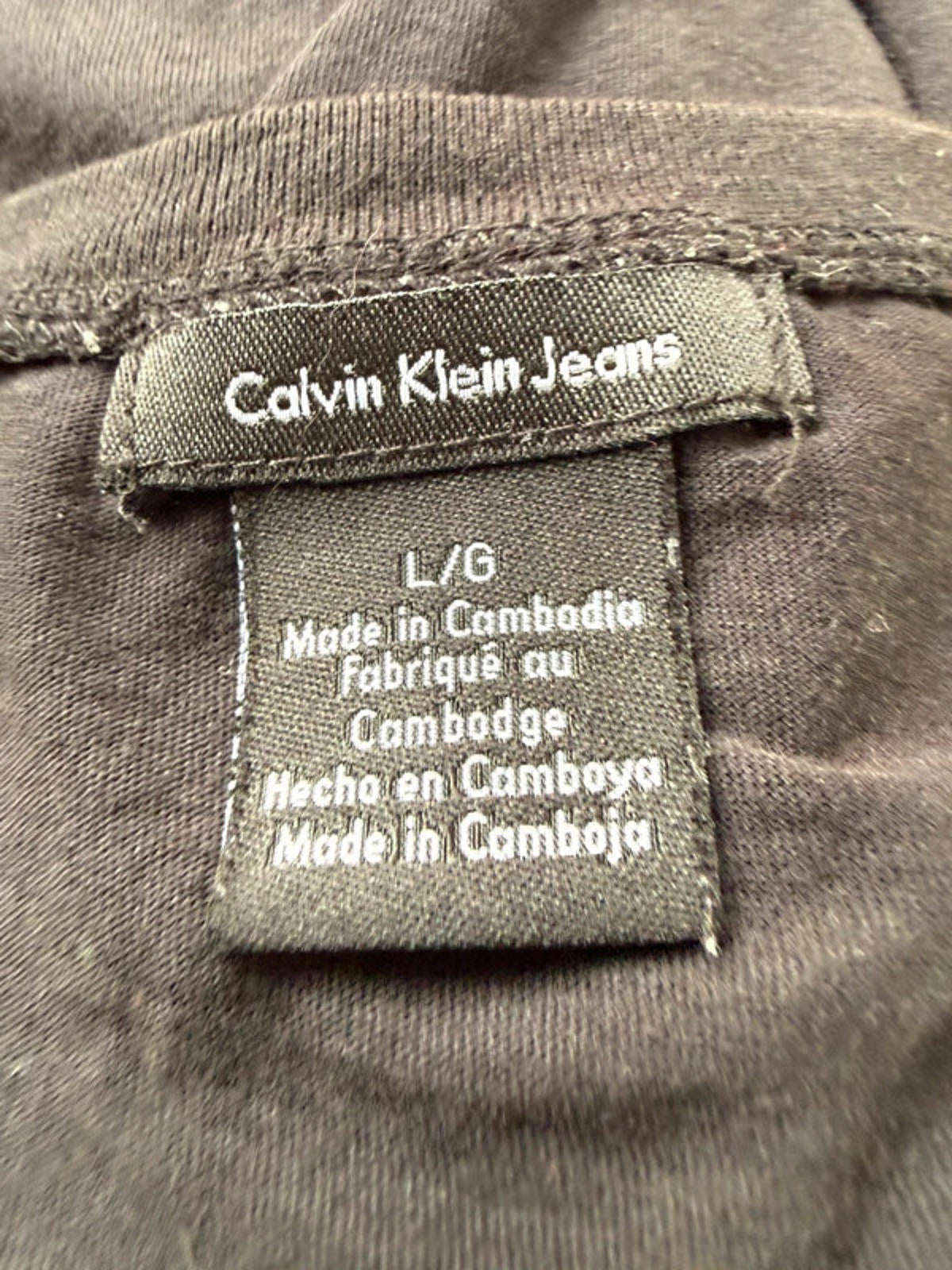 Calvin Klein Vintage Y2K Grunge Floral Black Tee Women Size L