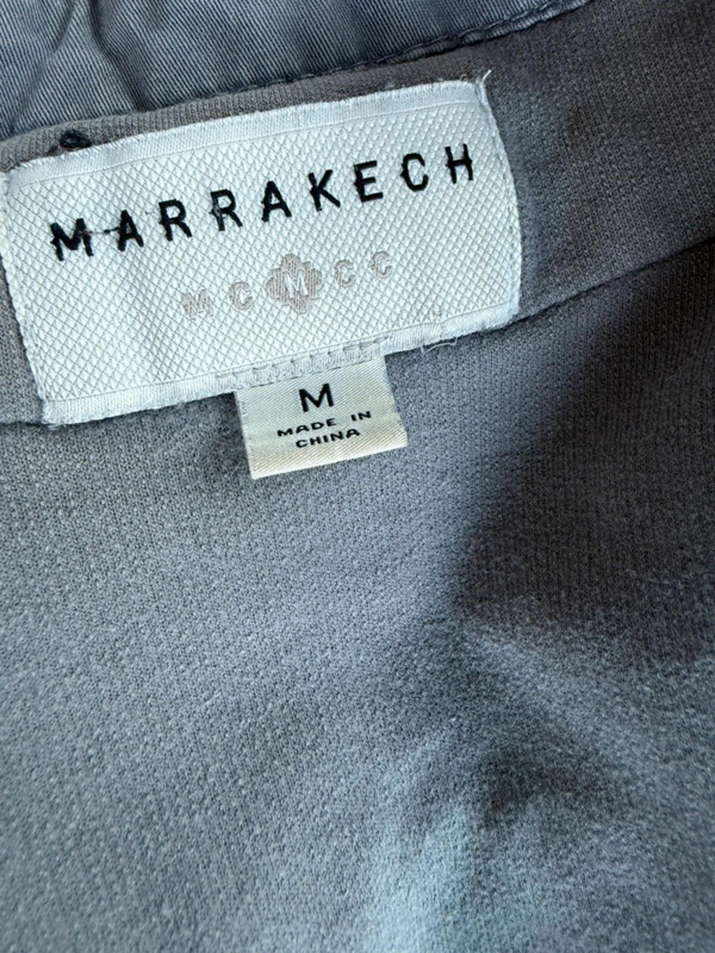 Anthropologie Marrakech Gray Light Weight Faravel Moto Denim Jacket Women Size M