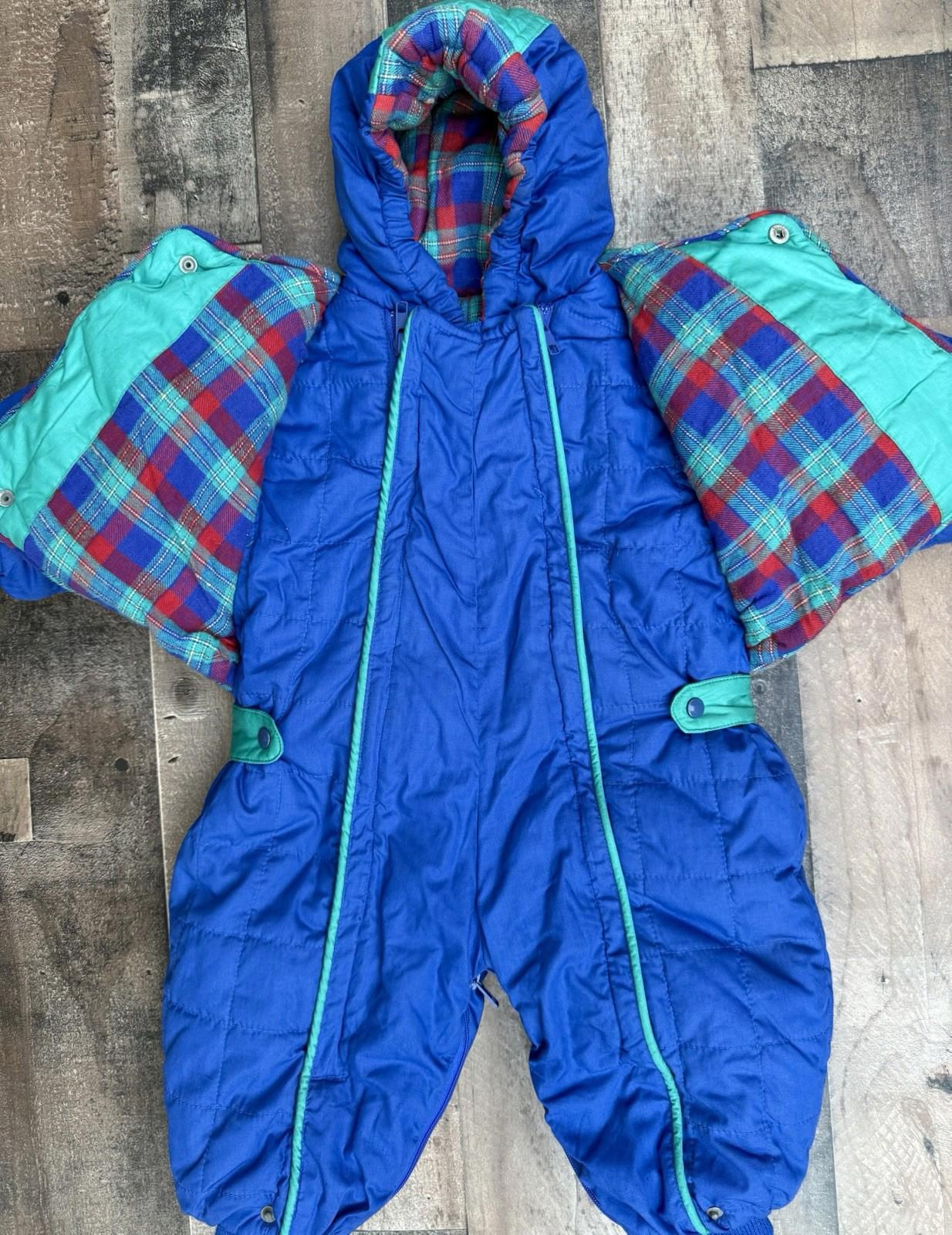 Vintage Climate Control Dinosaur Boys Or Girls Primary Color Snow Suit Size 18m