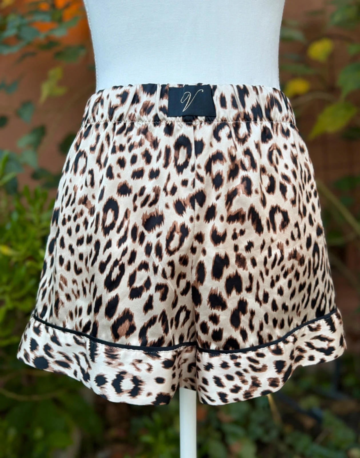 Victoria Secret Soft Leopard Print Pajama Lounge Wear Shorts Size L Large