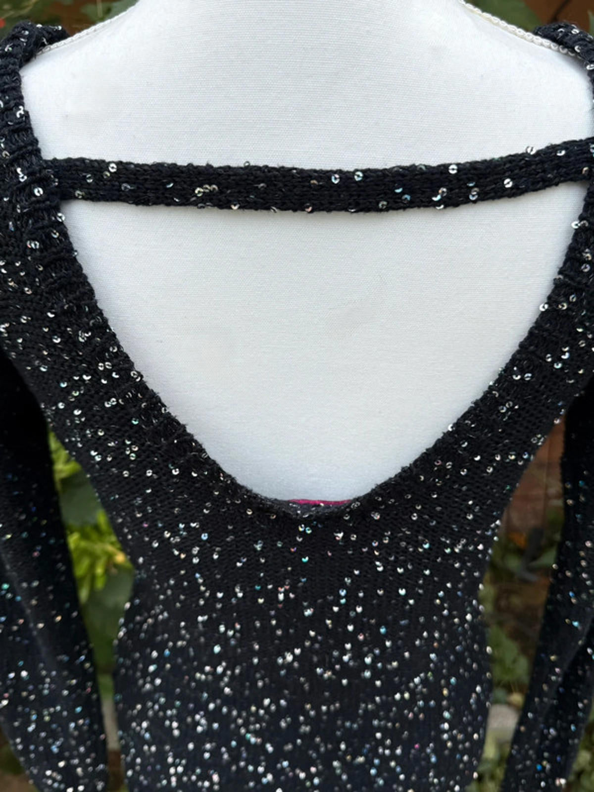 Material Girl Black Long Sleeved Sequins Sweater Size M