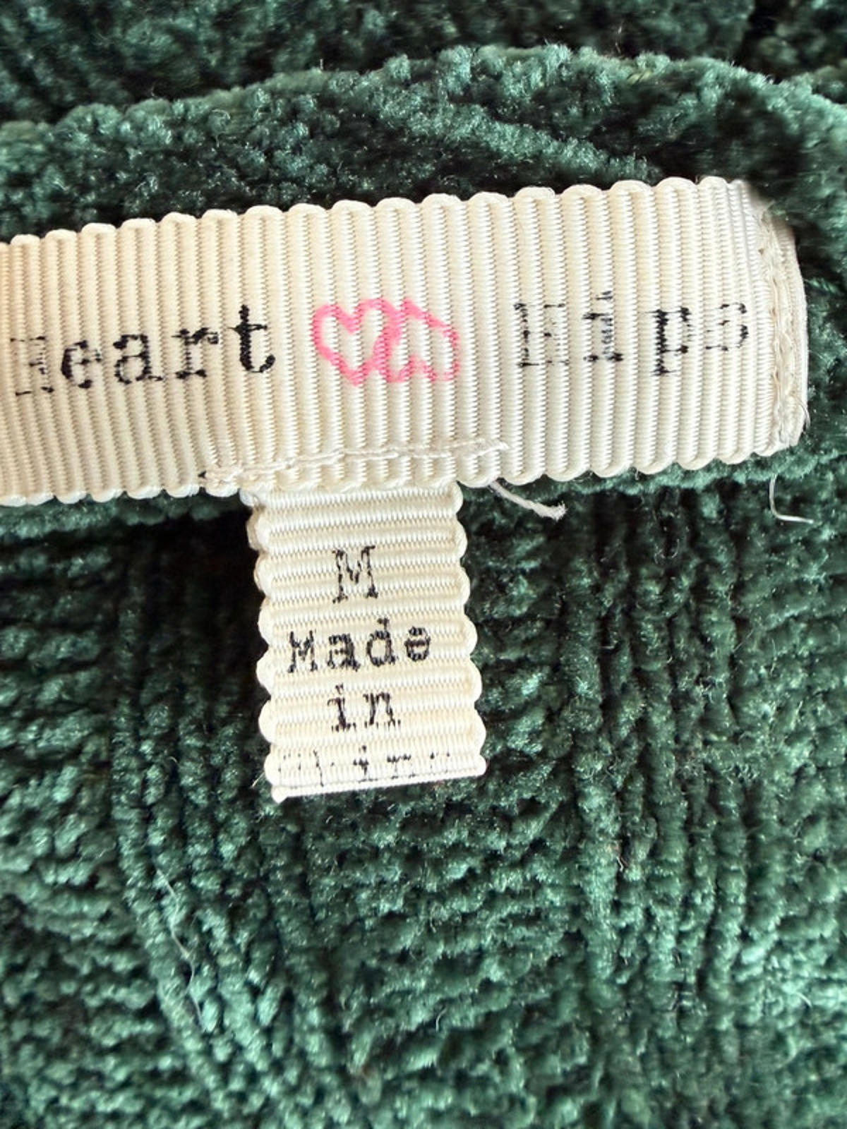 Heart Hips Hunter Green Cardigan Sweater Womens Size M