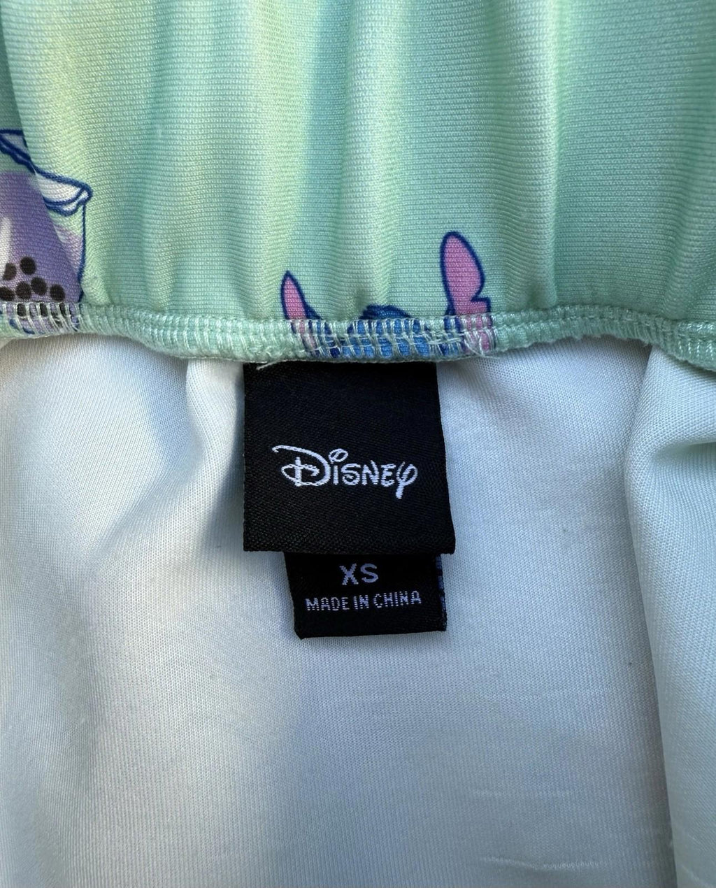 Disney Lilo & Stitch Teal Green Scuba Stretch Skater Skirt Women Size S