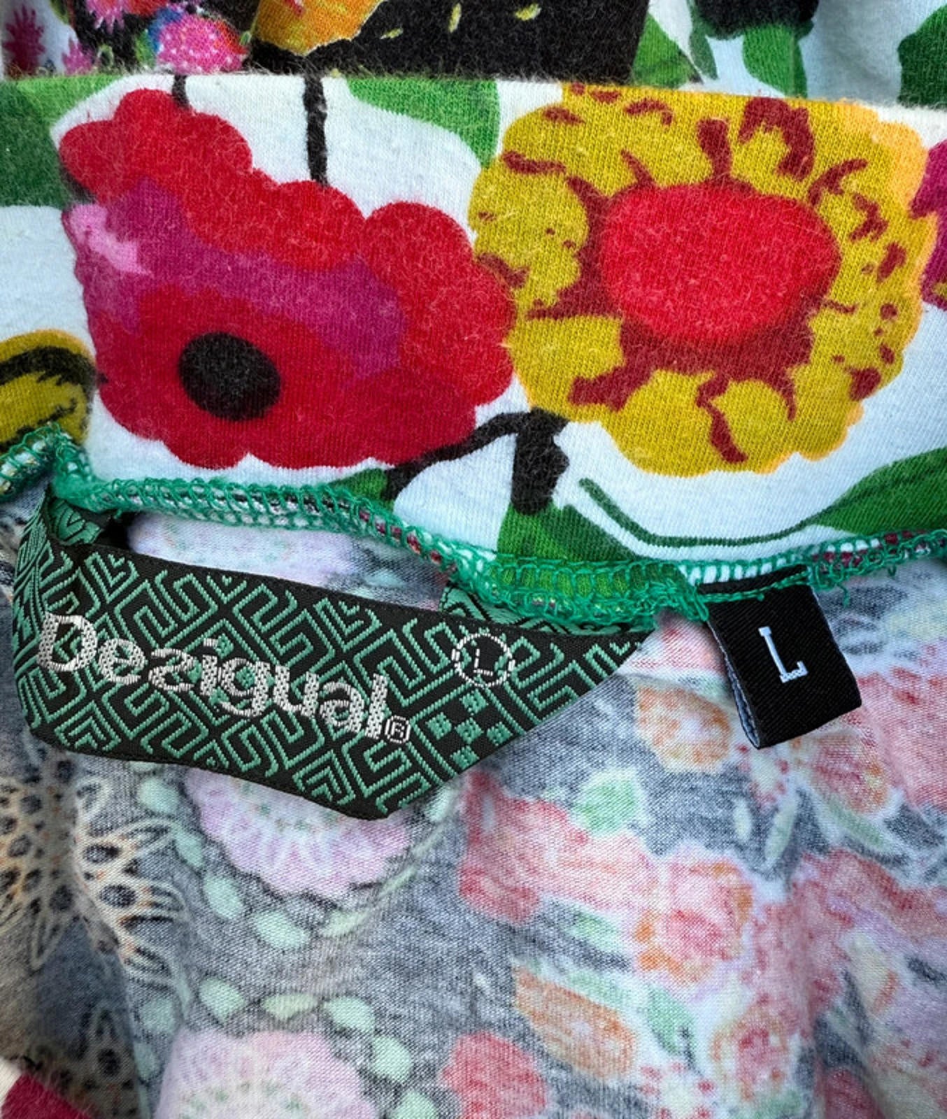 Designer Desigual Boutique Boho Floral Pattern Skirt Women’s Size L