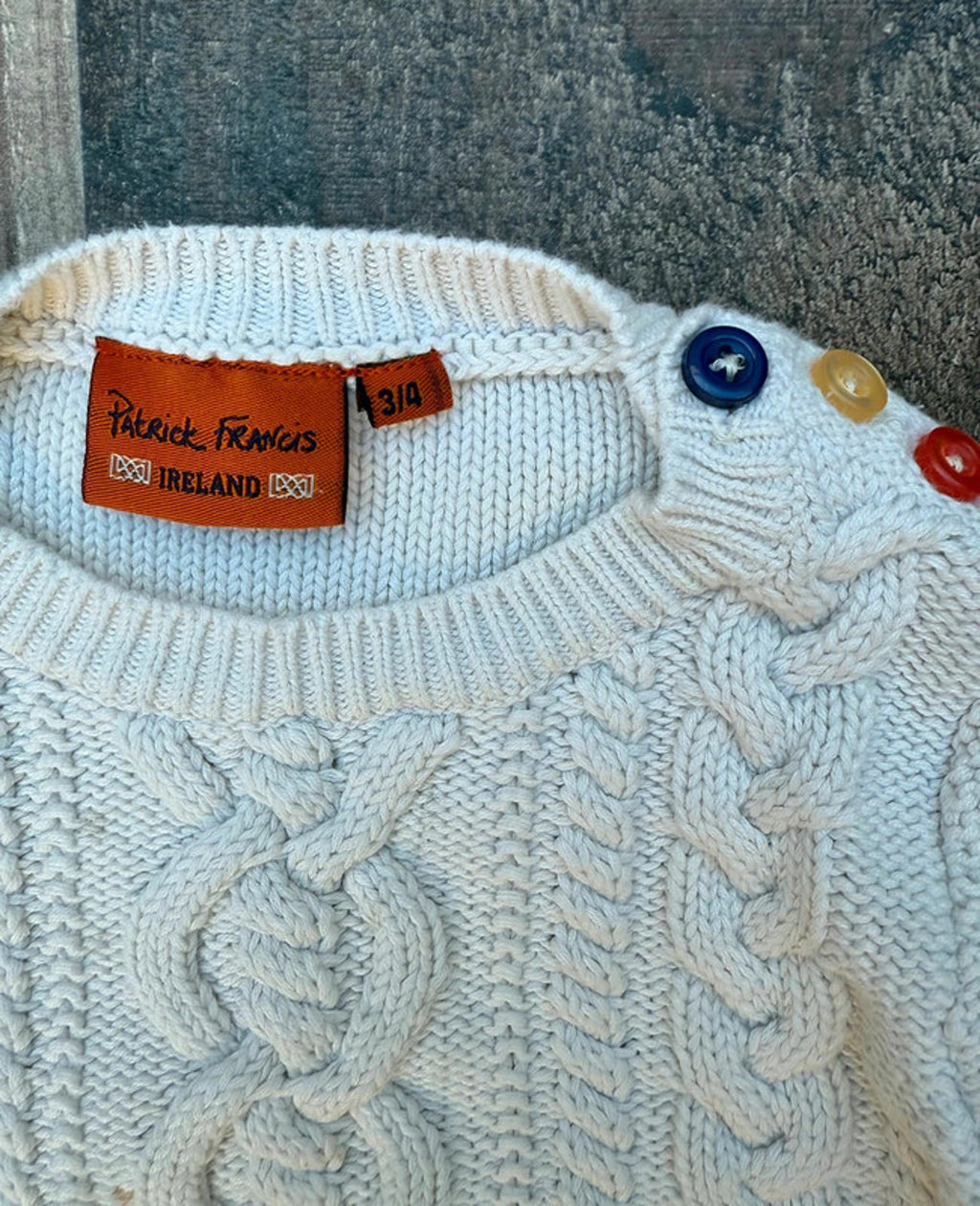 Patrick Frances Kid Girl Sweater Cute Buttons Size 3/4