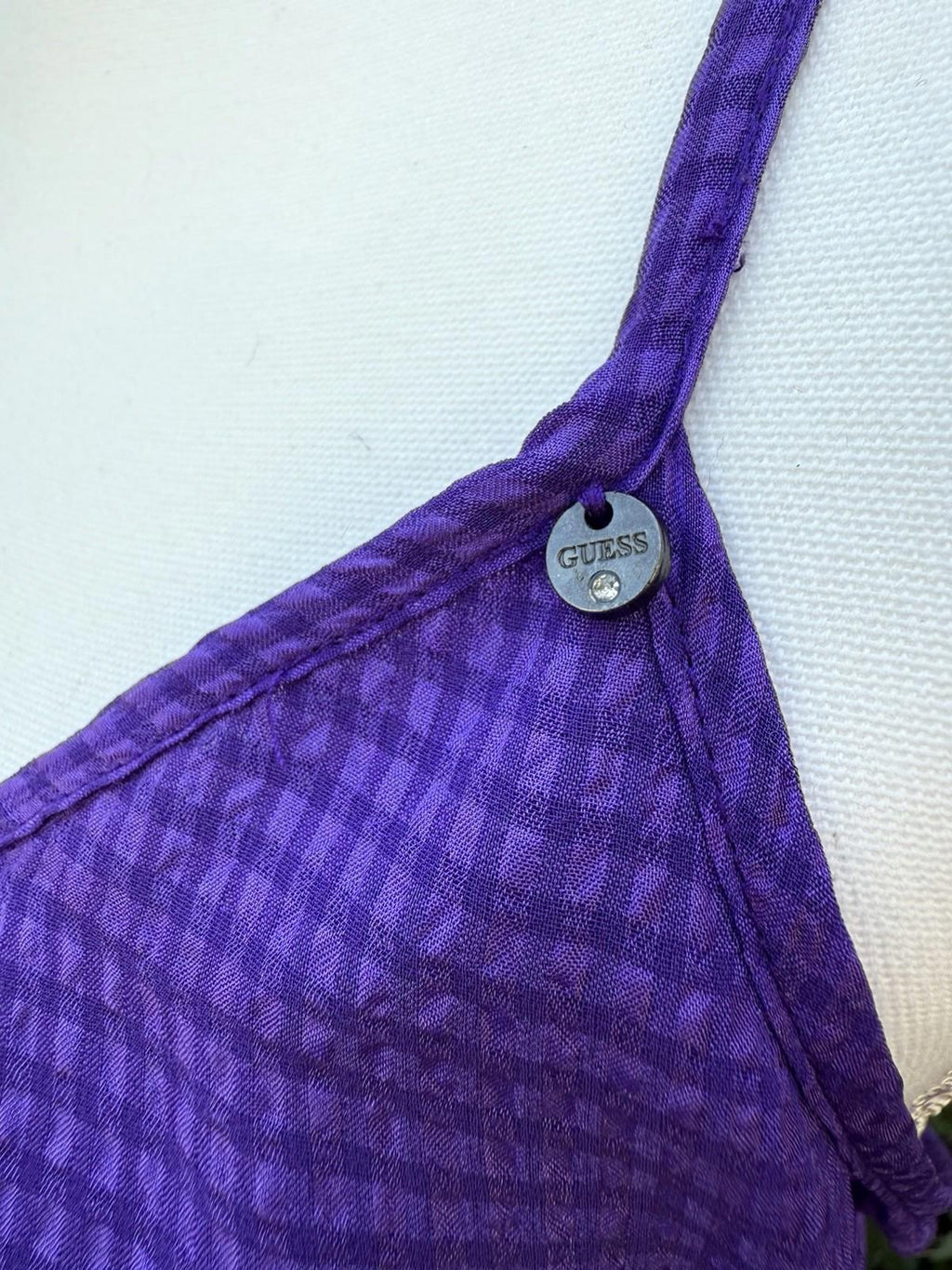 Guess Size Women’s Purple Tank Ruffled Blouse Top Size S